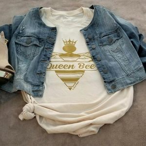 Queen Bee TEE ONLY (Cream 3X)